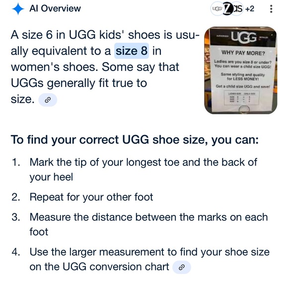 Shoe Size Chart Ugg Fit True To Size UGG Coquette Slipper – The
